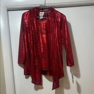 Ruby Rd. Red Petites Top petite medium. NWT